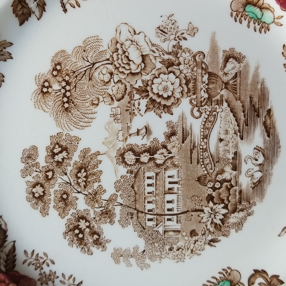 Royal Staffordshire Clarice Cliff Tonquin Brown MuliColor Dinner Plate - Picture 6 of 9